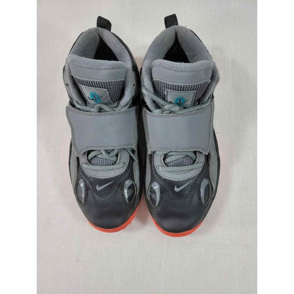 BOYS NIKE AIR SPEED TURF GREY BLACK ORANGE 535735-036 BASKETBALL SHOES SZ 4.5Y - Picture 3 of 8